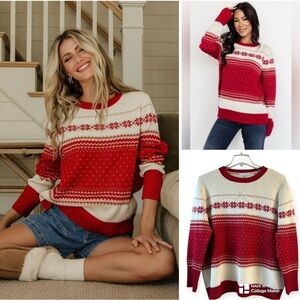 Baltic Born wool blend Griffin Fair Isle sweater